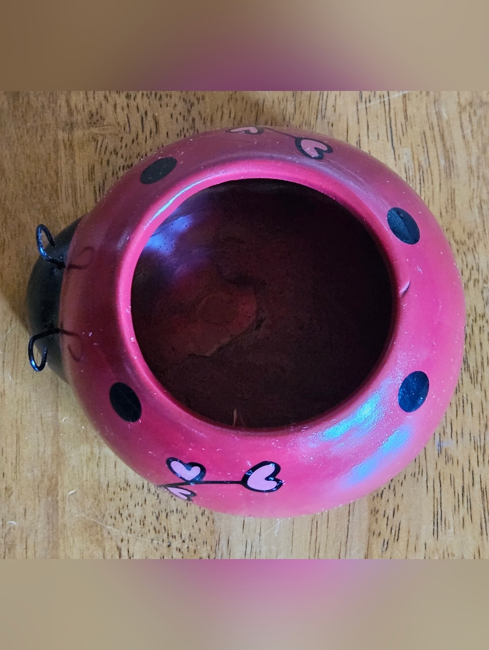 Vintage Rocket Farms "Love Bugs"  Lady Bug Bee Mine Ceramic Planter Trinket Dish - Picture 5 of 9